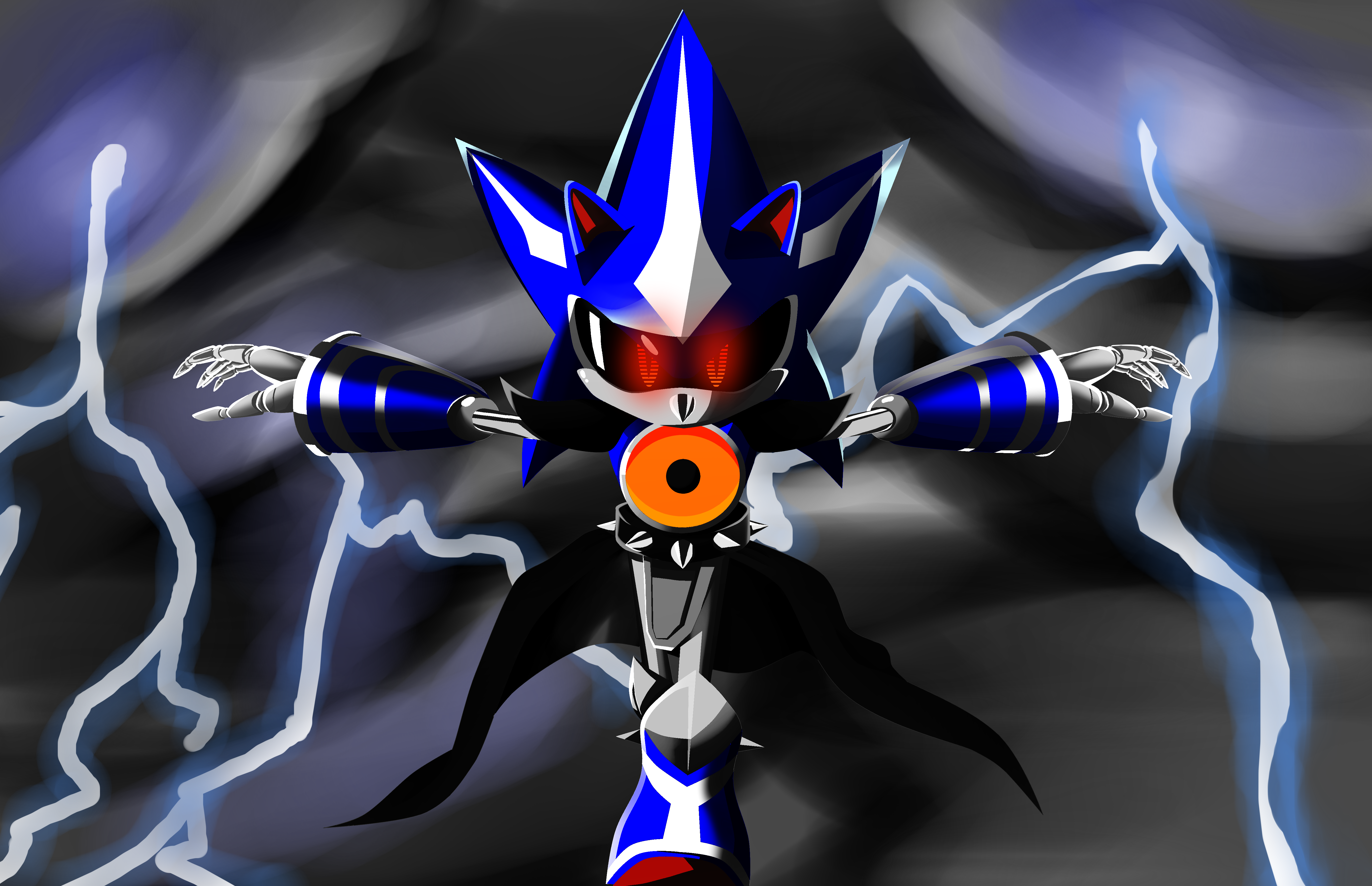 neo metal sonic art Art Board Print for Sale by danielroy4