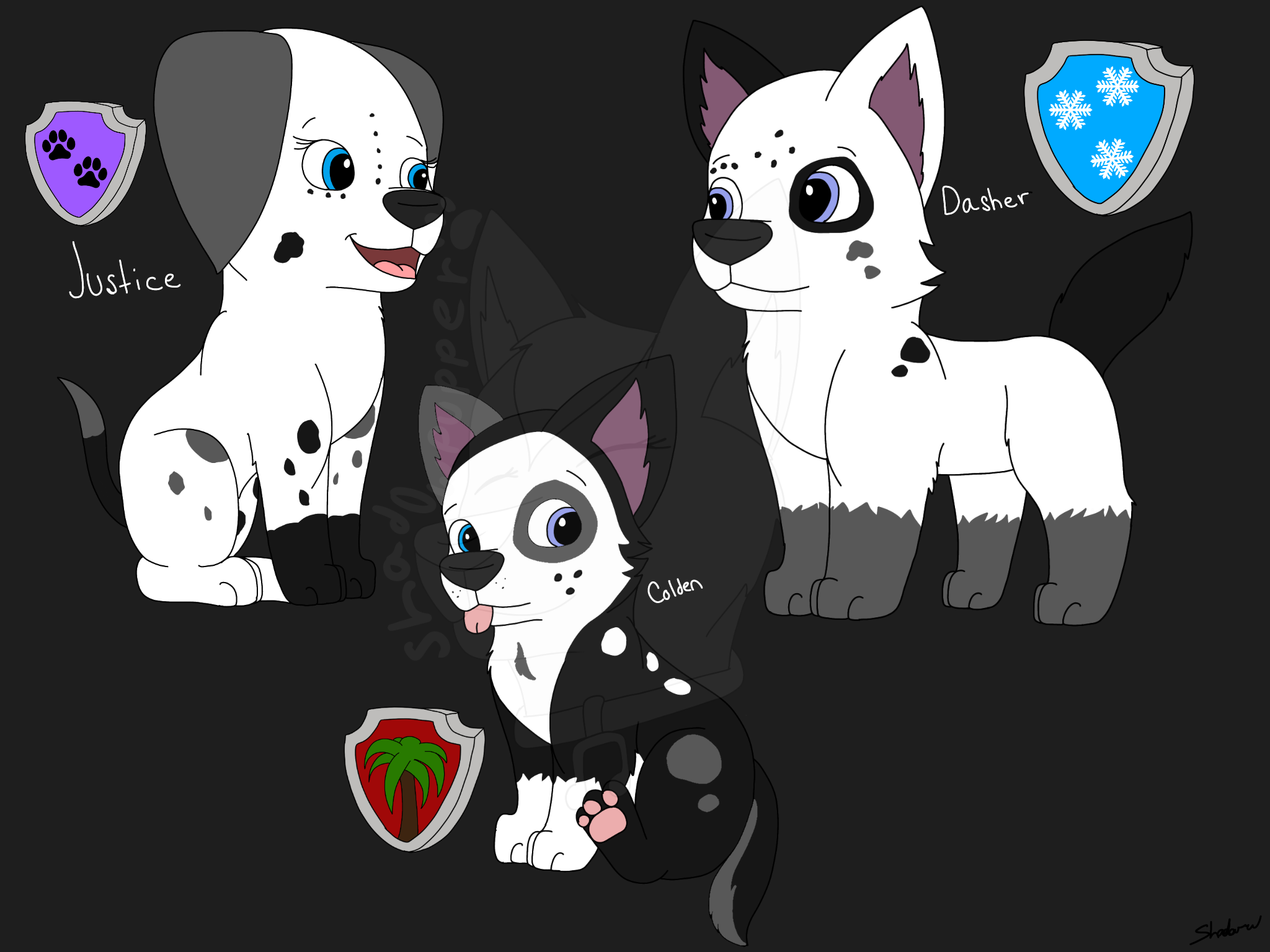 Five of a Kind: Marshall X Zoey Pups by Shad0wPupper on DeviantArt