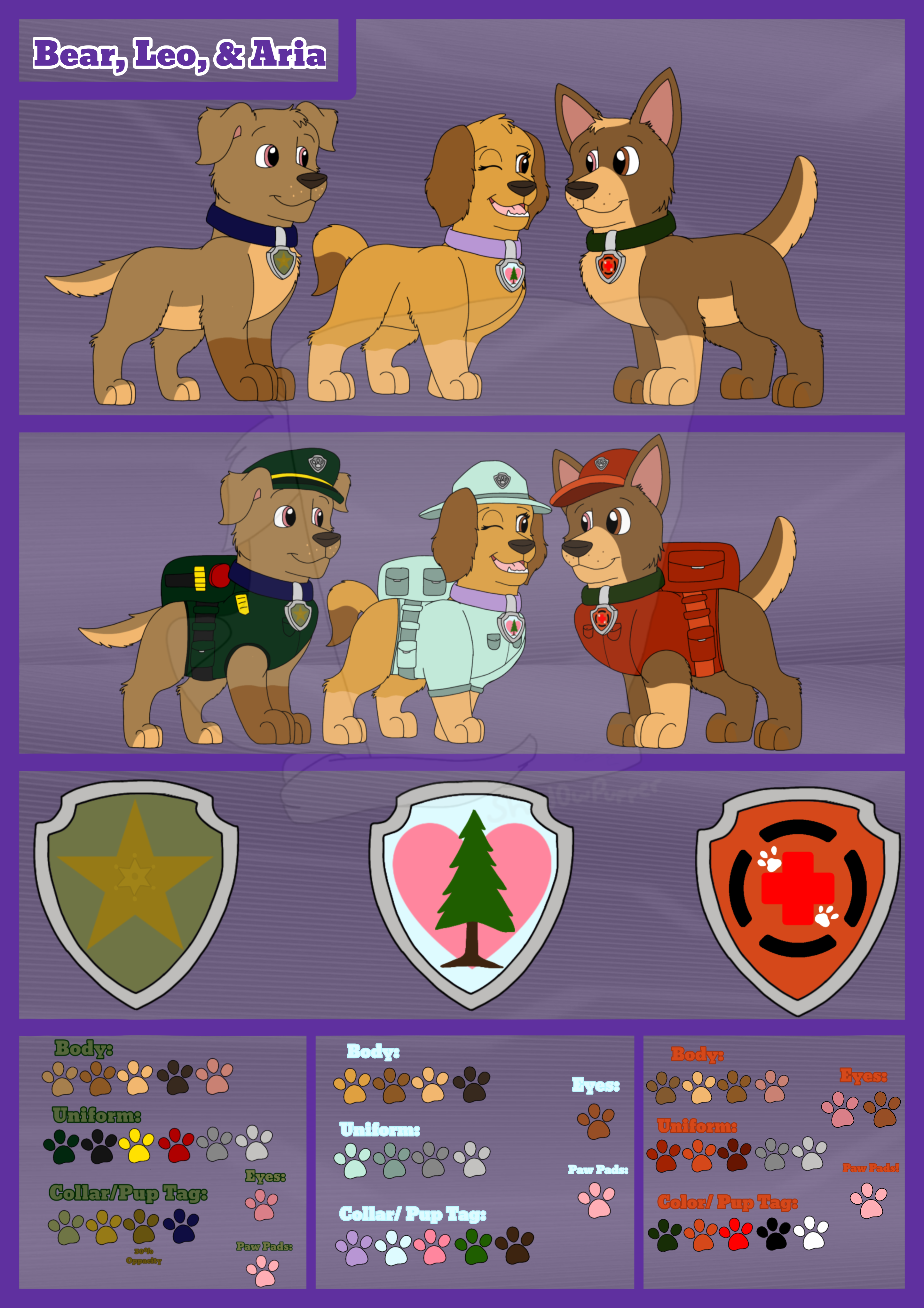 Five of a Kind: Marshall X Zoey Pups by Shad0wPupper on DeviantArt