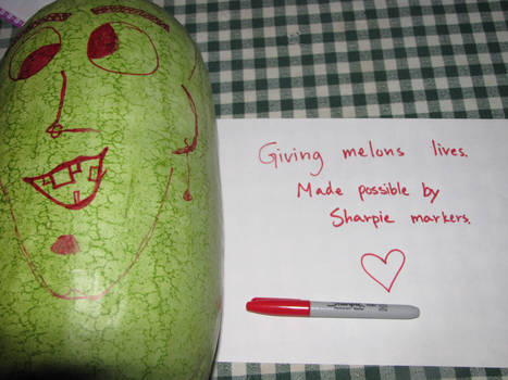 Sharpies + Watermellon = Sillyness