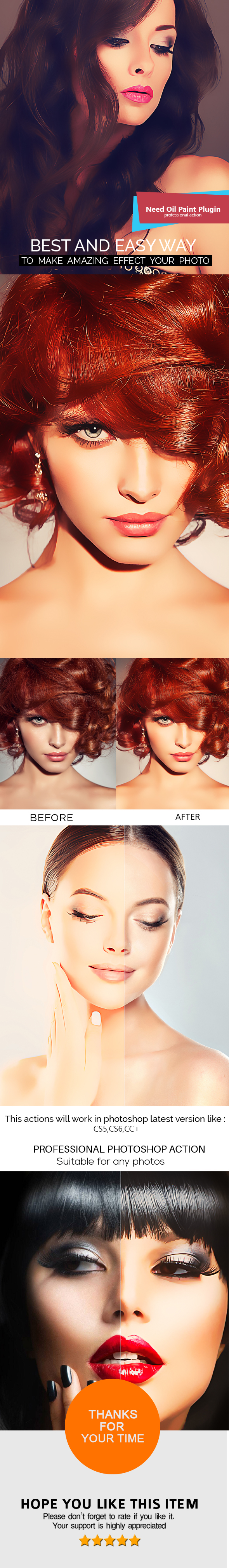 oil paint effect photoshop action by