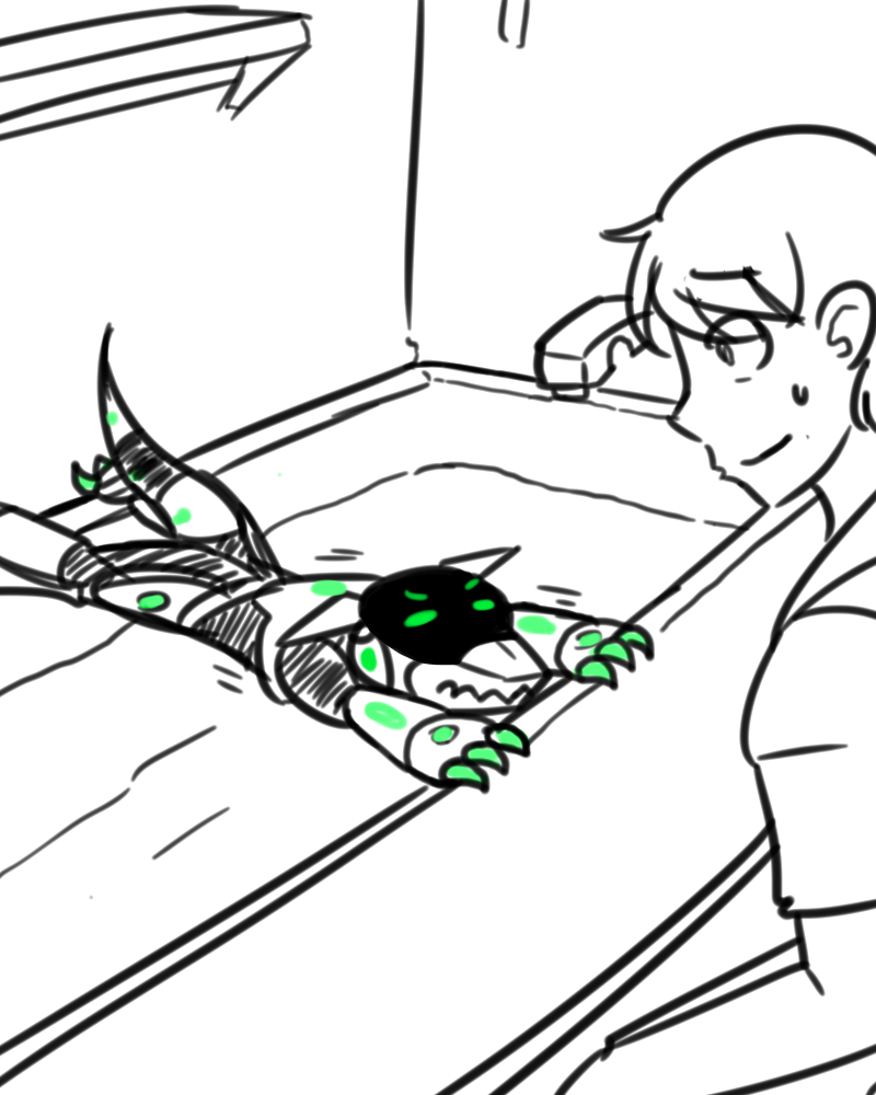 Sketch Art- Drappy Doesnt Like Baths