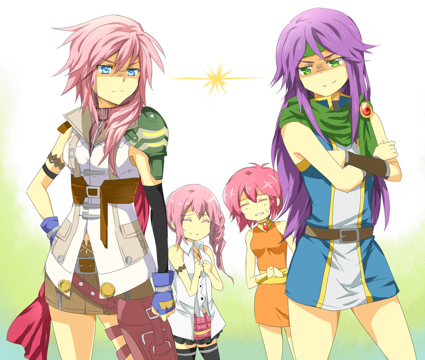 Ff5 X Ff13 Sis Con Squabble By Meru Chan On Deviantart