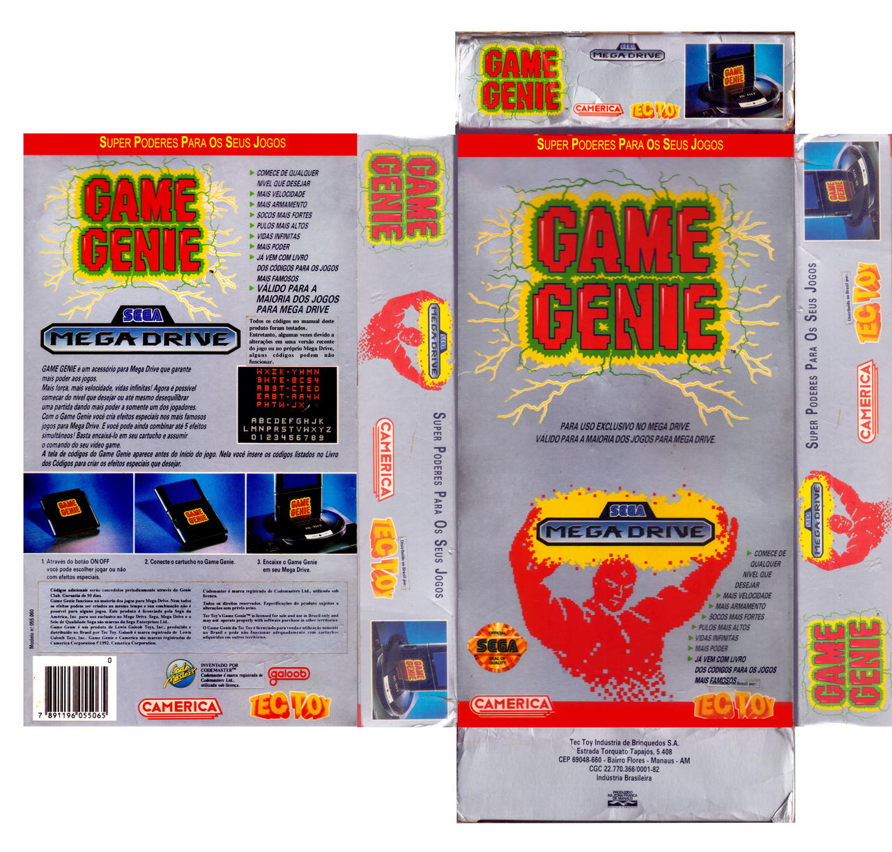 SEGA GG - TEC TOY Genesis Game Genie Box Cover by gamejelly on