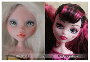 Repainting VS Factory Makeup: Draculaura (Angel) 2