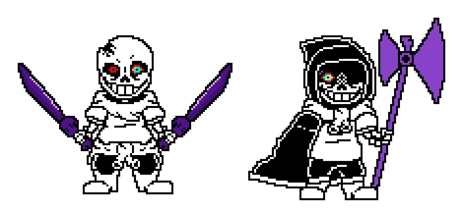 Dust Sans Battle Sprite by JesterBones4150 on DeviantArt