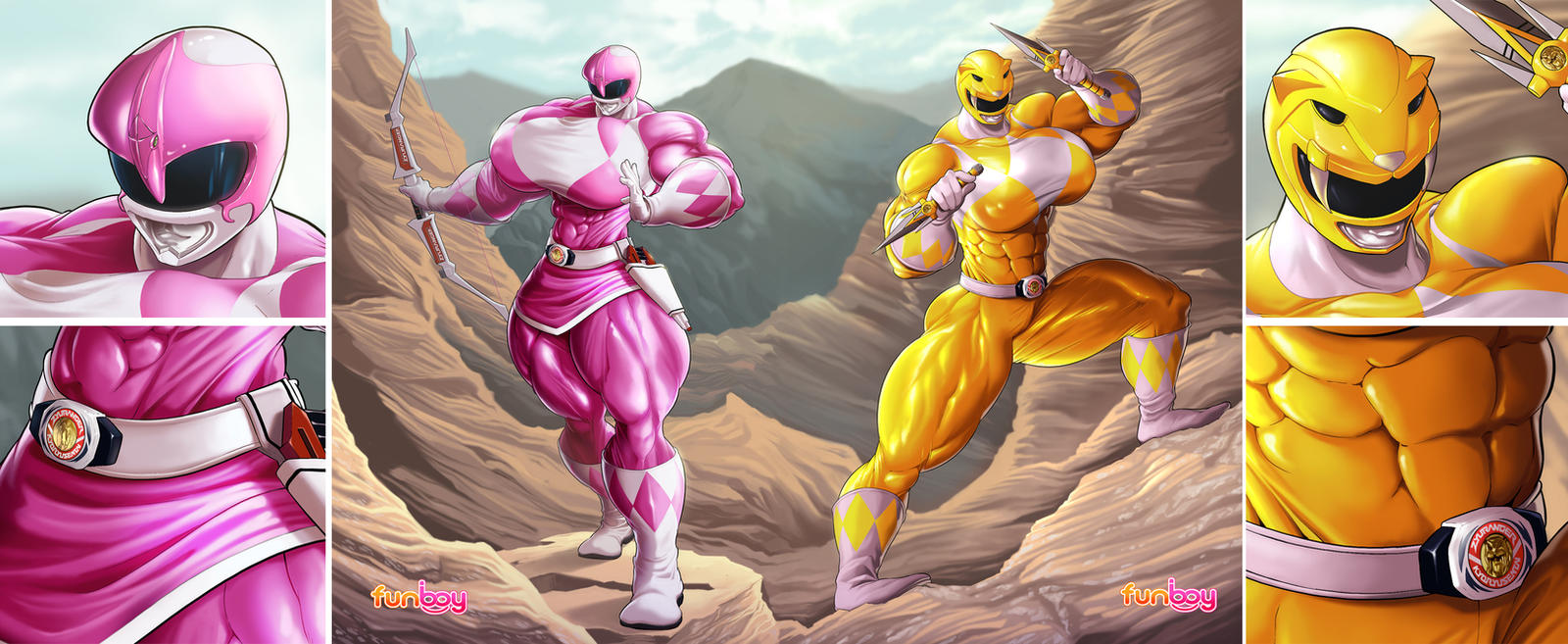 GO GO POWER RANGERS! (Commission) by FUNB0Y on DeviantArt