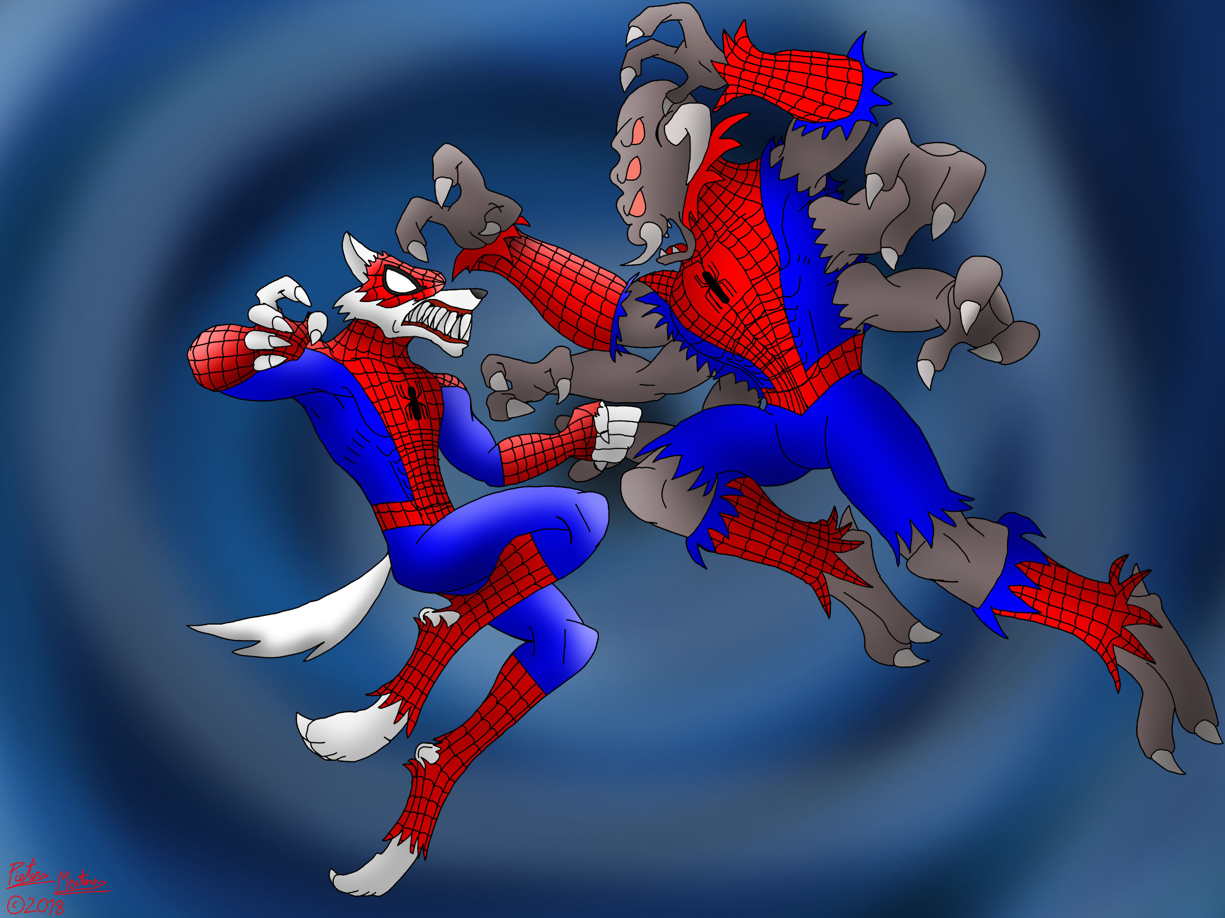 Werewolf Spider-Man vs. Man-Spider by DragonSnake9989 on DeviantArt Werewolf Spider-Man vs. Man-Spider by DragonSnake9989 on DeviantArt