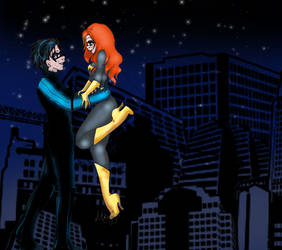 Nightwing and Bargirl