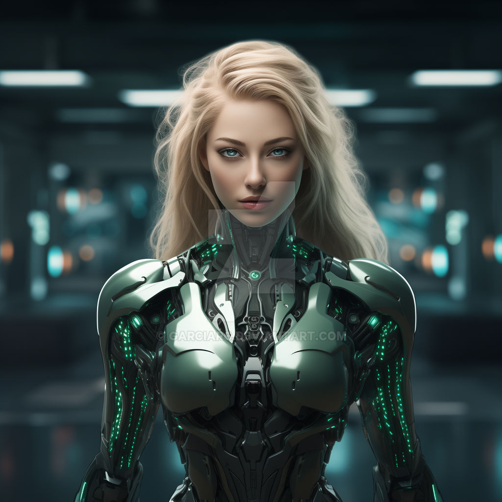 Sentient Cyborgs Rodcgarvia Beautiful Female Cyborg With Green Eyes by garciarc on ...