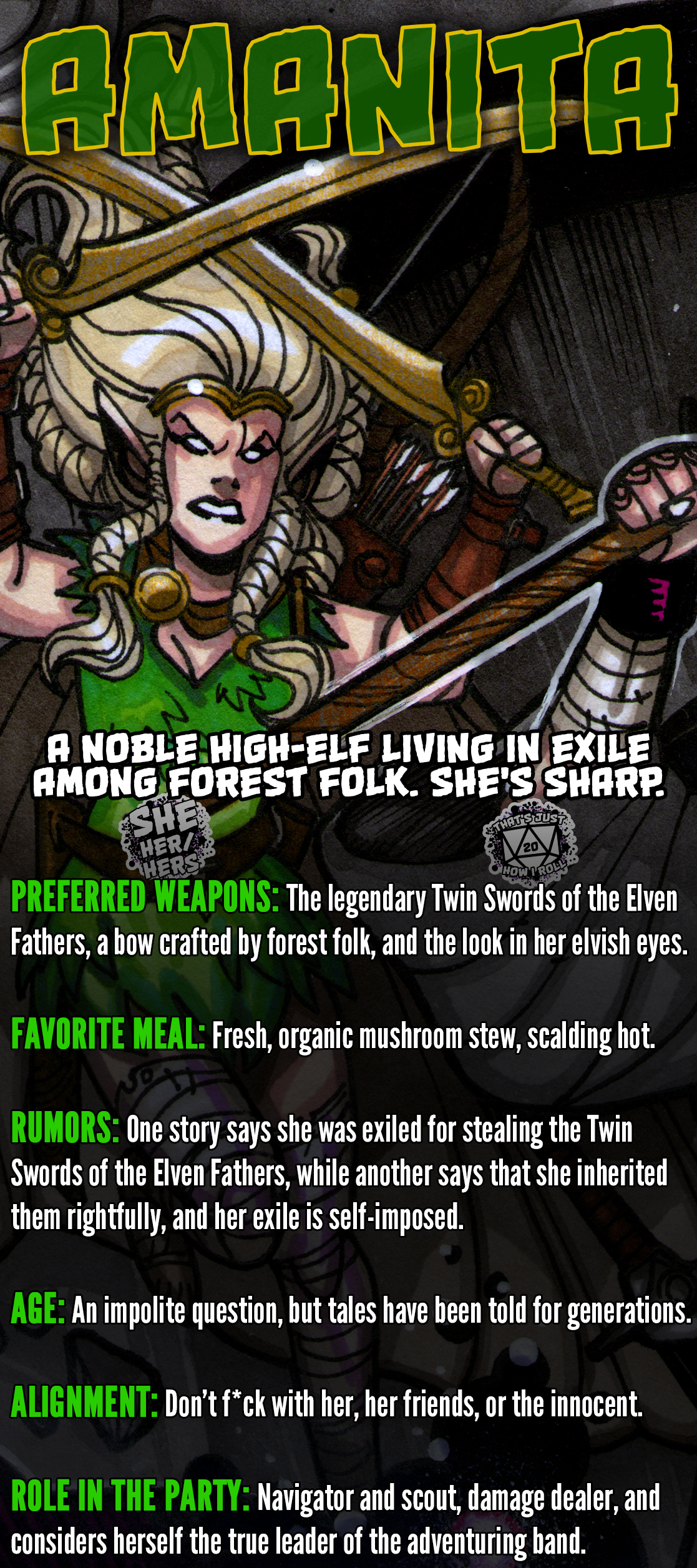 Amanita, high-elf ranger