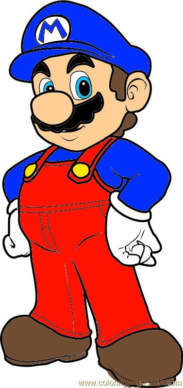 Mario blue alt by EstebanRodriguezbanu on DeviantArt