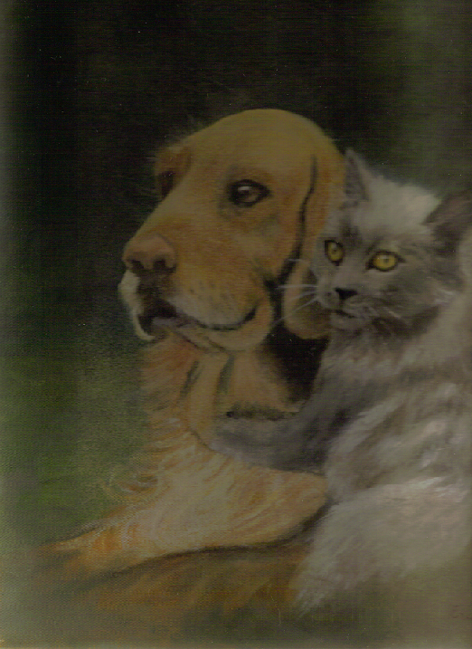 Cat and Dog Painting