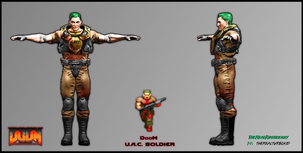 Deviantart Doom Unit DooM : U.A.C Soldier by TheRealTurboKid on DeviantArt