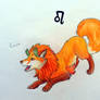 Zodiac fox drawing 03 - Leo