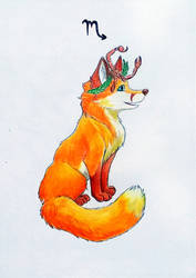 Zodiac fox drawing 06 - Scorpio