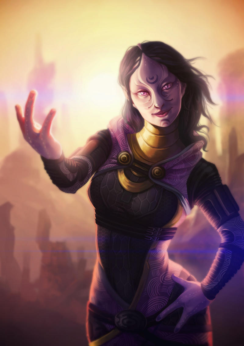 Commission - Tali'Zorah by DavinArfel