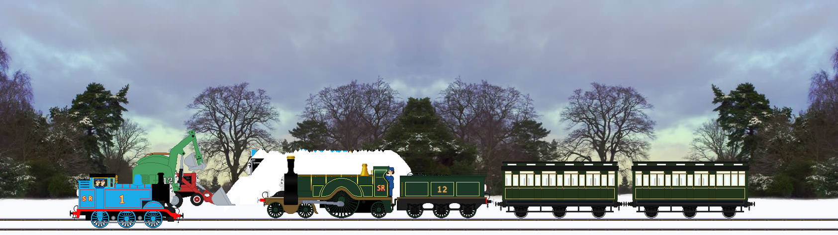 Emily Meets Ashima The Snow Engine by thomasfan62 on DeviantArt