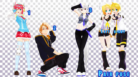 MMD Pose Pack 23 by Aisuchuu