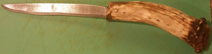 Deer antler knife