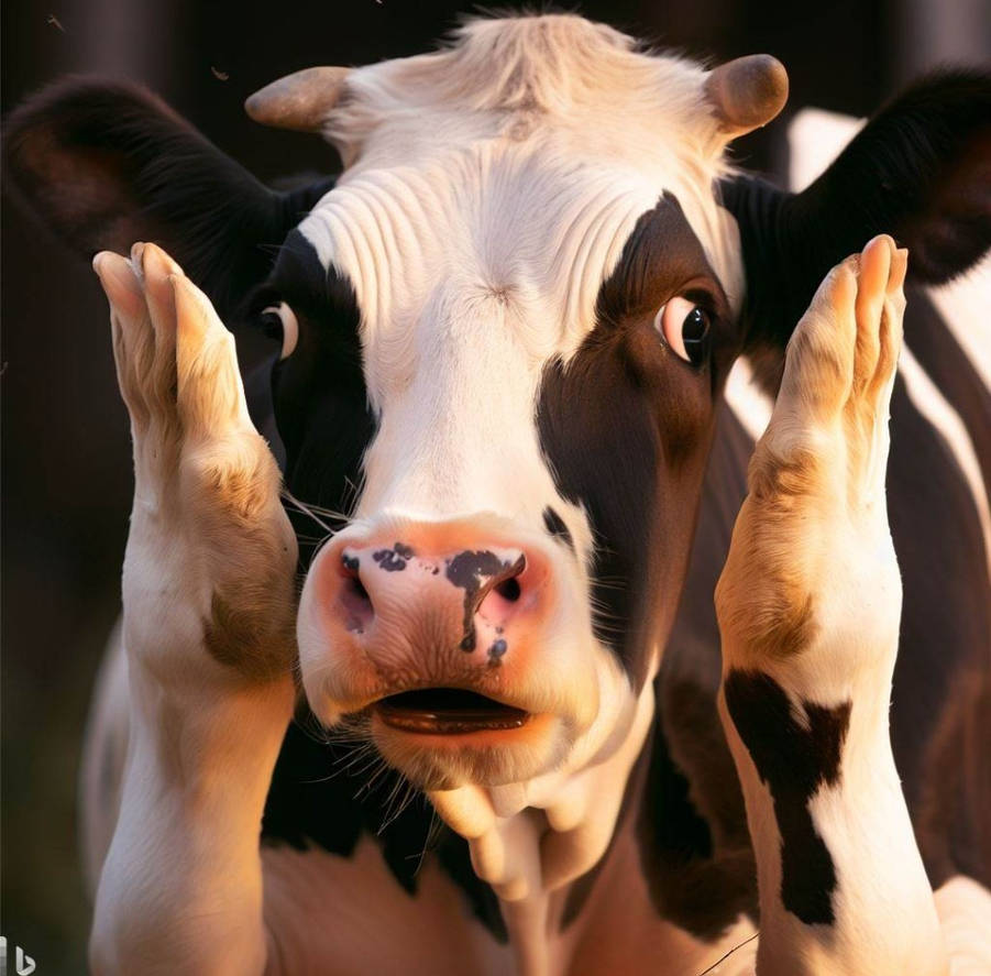 Human changing into a cow looking at their hands by 55BloodyCorpses on ...