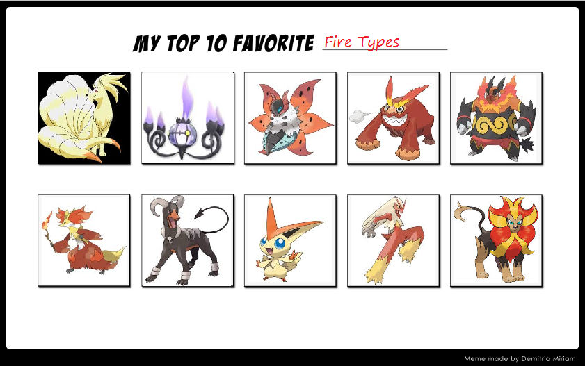 Fire Type Names My top 10 favorite fire types! by LightArcIndumati on DeviantArt