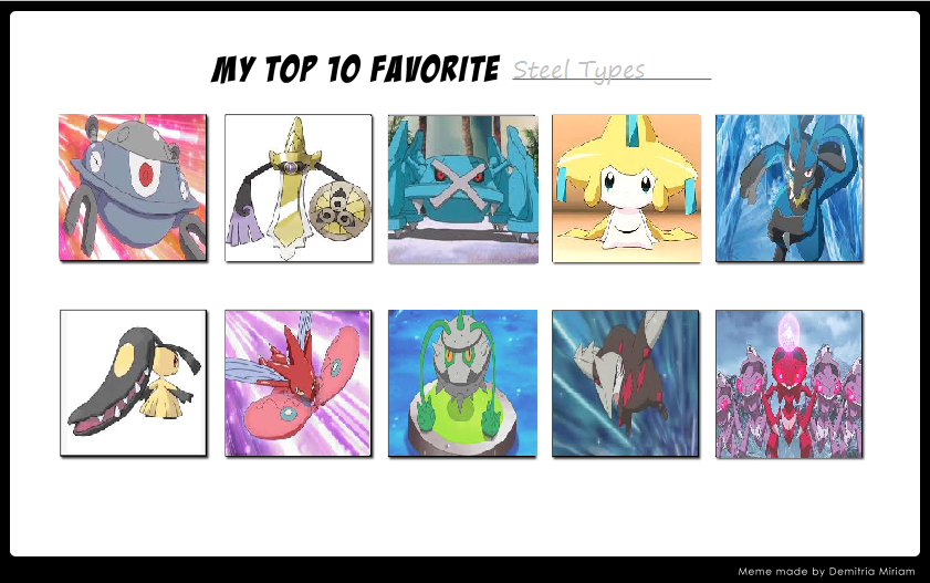 Favorite and least Favorite Steel Type Pokemon!