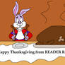 Reader Rabbit's thanksgiving table