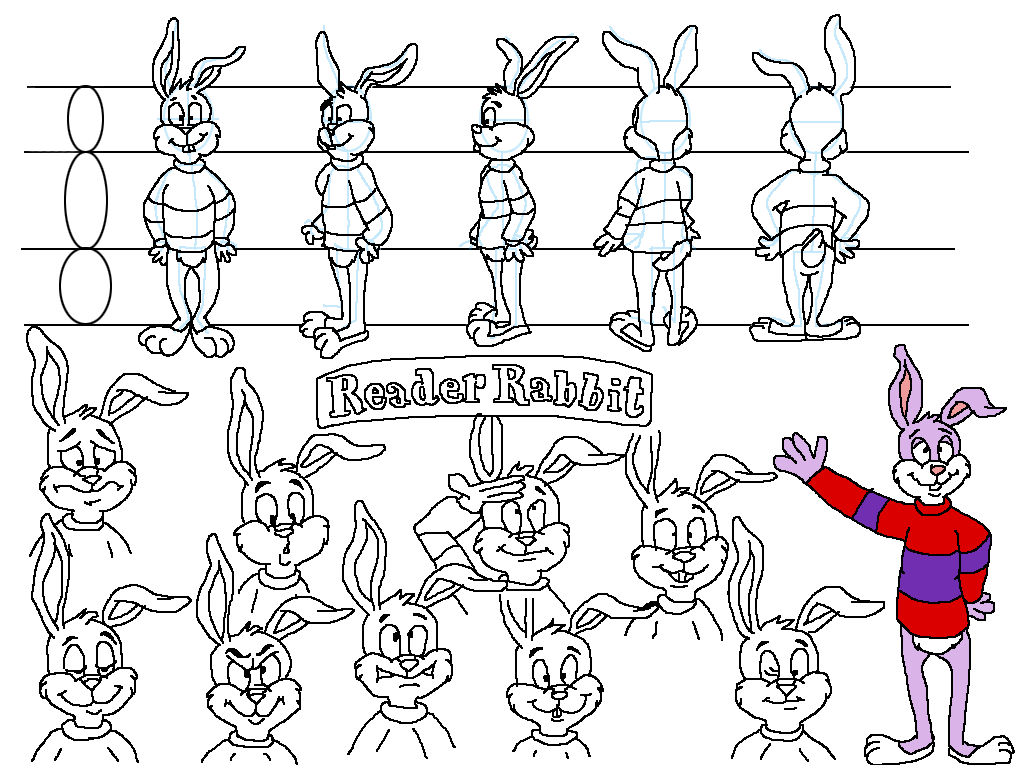 Reader Rabbit model sheet by TomArmstrong20 on DeviantArt