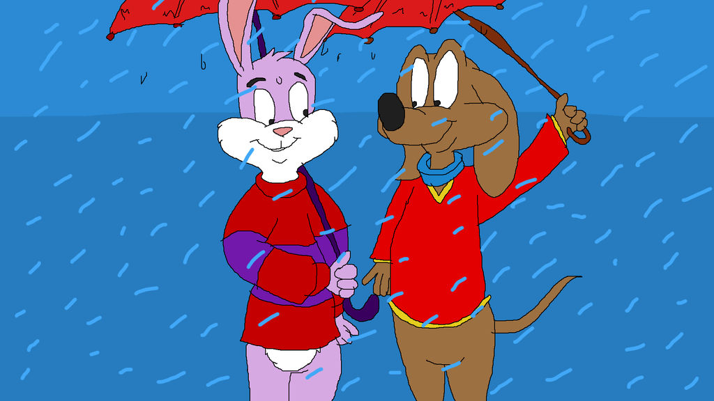 Reader Rabbit and Frankie in the Rain by TomArmstrong20 on DeviantArt