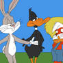 Bugs Bunny and Daffy Duck meets Tom Sawyer