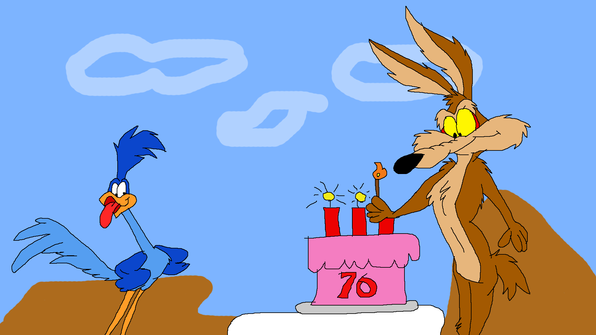 Wile E Coyote and Road Runner 70 years by TomArmstrong20 on DeviantArt