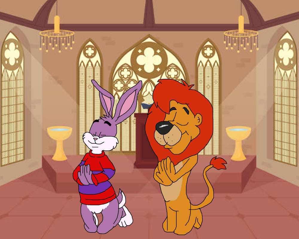 Reader Rabbit and Sam are praying by TomArmstrong20 on DeviantArt