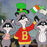 Happy St Patrick's day from The Raccoons