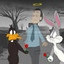 Bugs Bunny and Daffy Duck at Gilbert's coffin