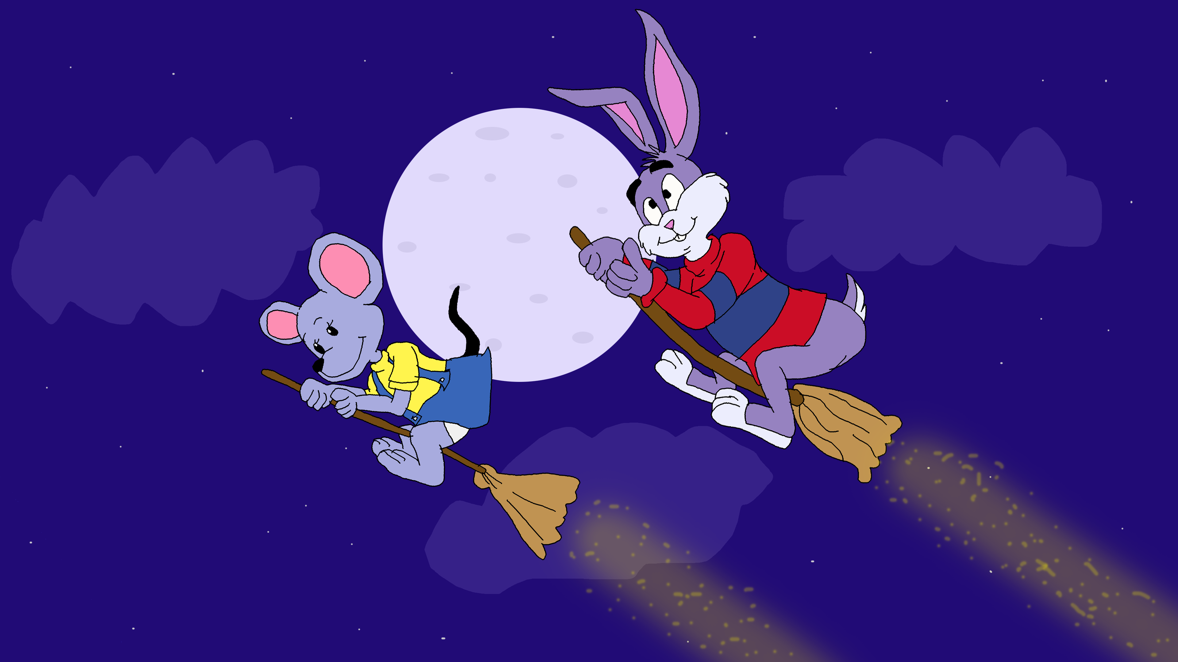 Reader Rabbit and Mat the mouse on the broomsticks by TomArmstrong20 on ...