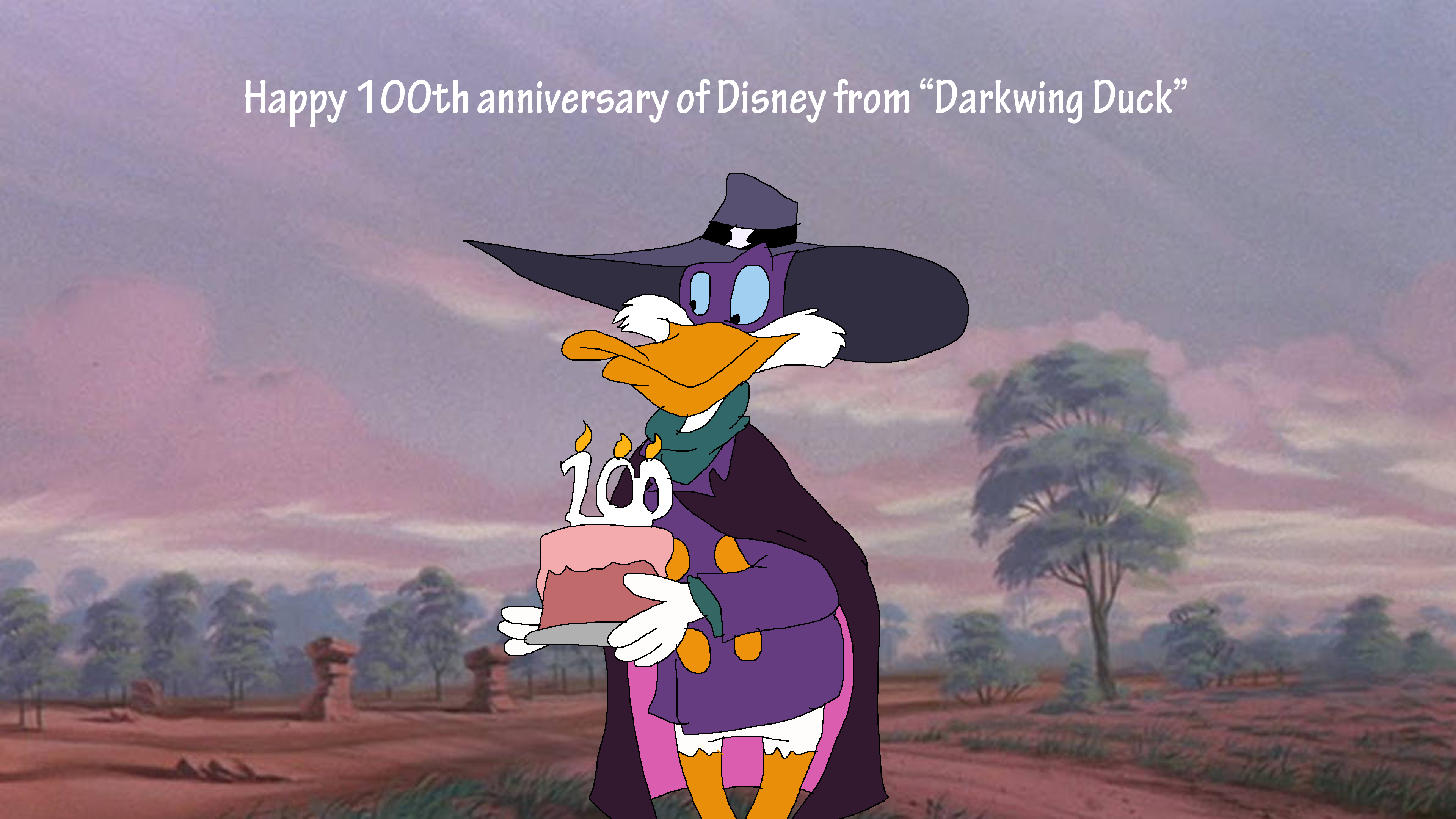 Happy 100th anniversary Disney from Darkwing Duck by