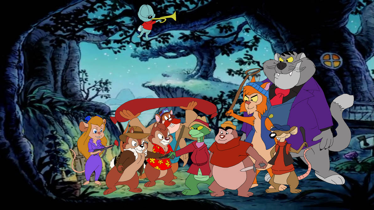 Rescue Rangers fighting against Fat Cat by TomArmstrong20 on DeviantArt
