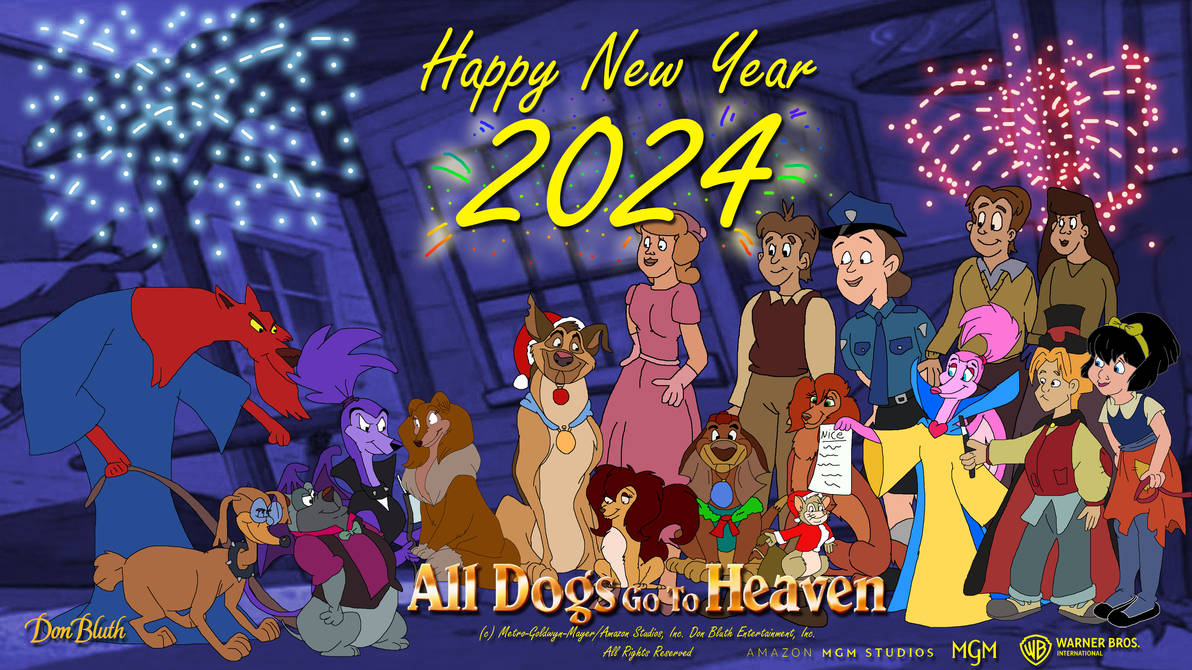 Happy New Year 2025 from All Dogs go to Heaven by TomArmstrong20 on
