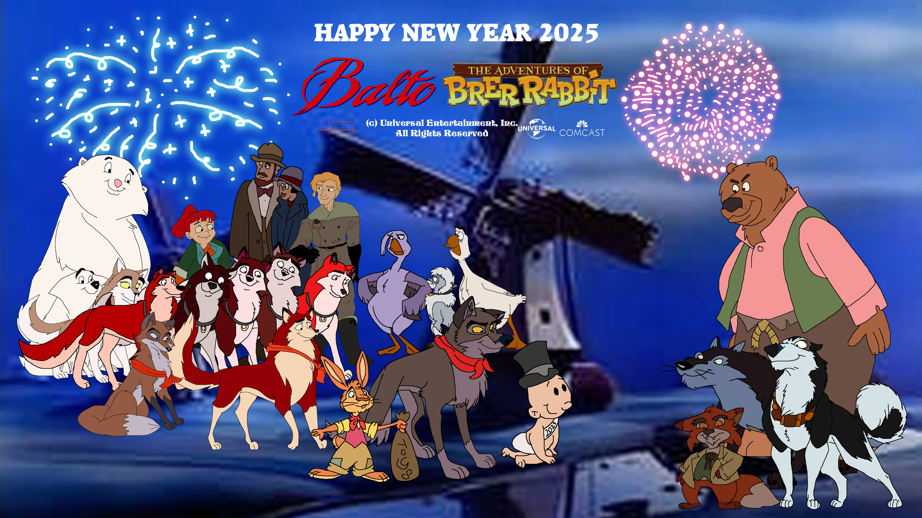 Balto Rabbit Happy New Year 2025 from Balto and Brer Rabbit by TomArmstrong20 on ...