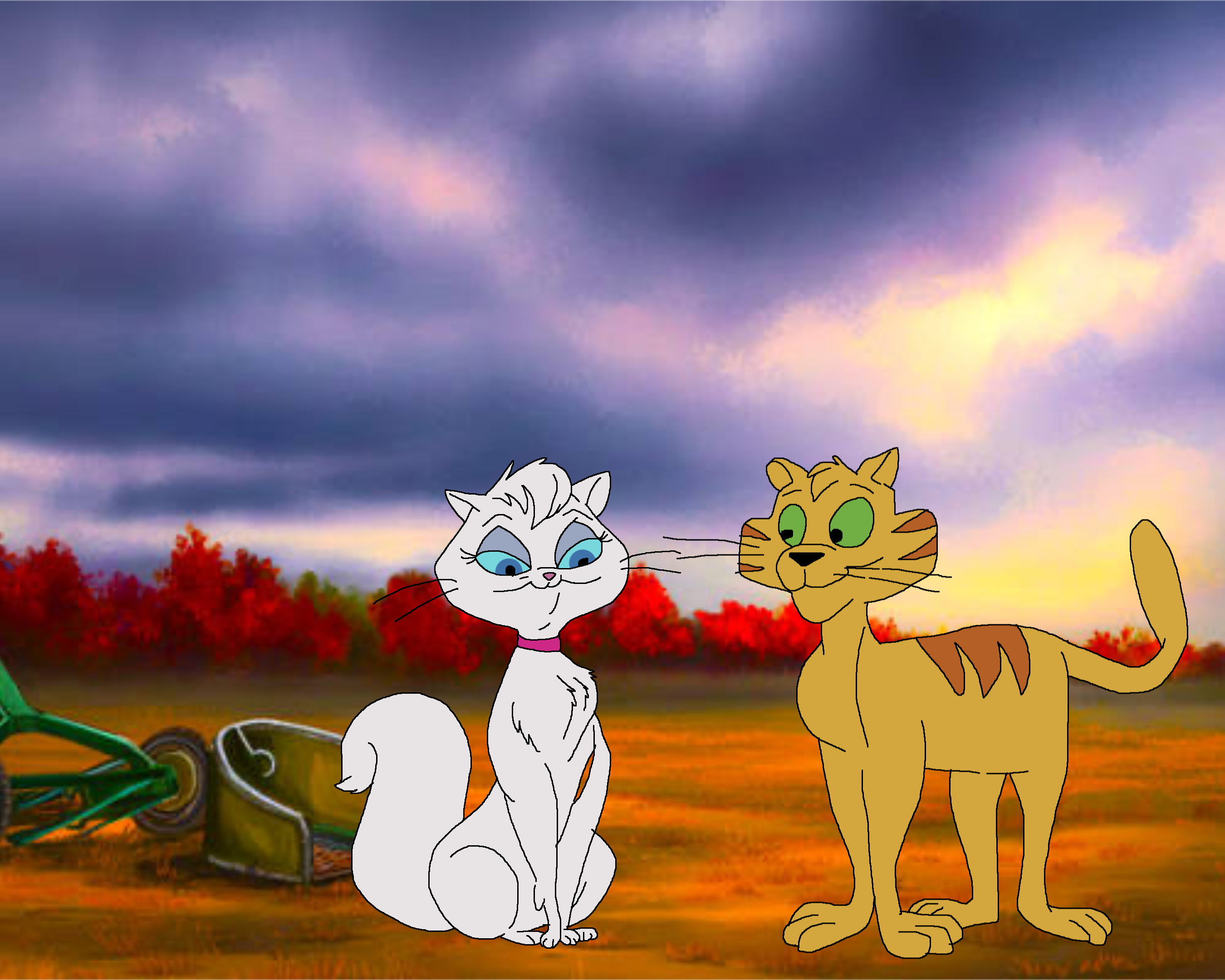 Meowsette Mewsette and Jaune Tom in the Garden by TomArmstrong20 on DeviantArt