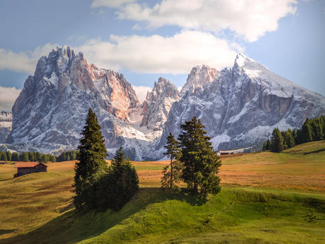 Suedtirol Langkofel und Plattkofel