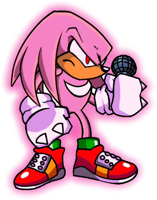 Why are 'Super Knuckles' and 'Super Mighty' pink when Sonic