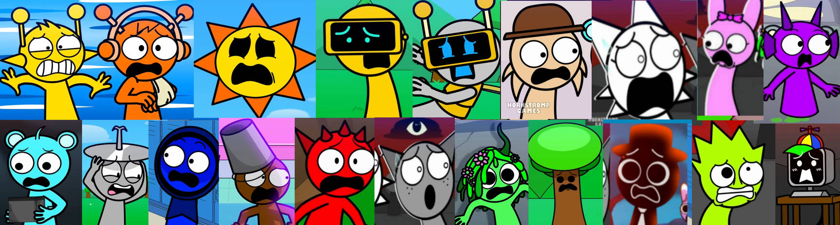 All 20 Sprunkis Are Scared/Screaming (Collage) by BradyJTrang26 on ...