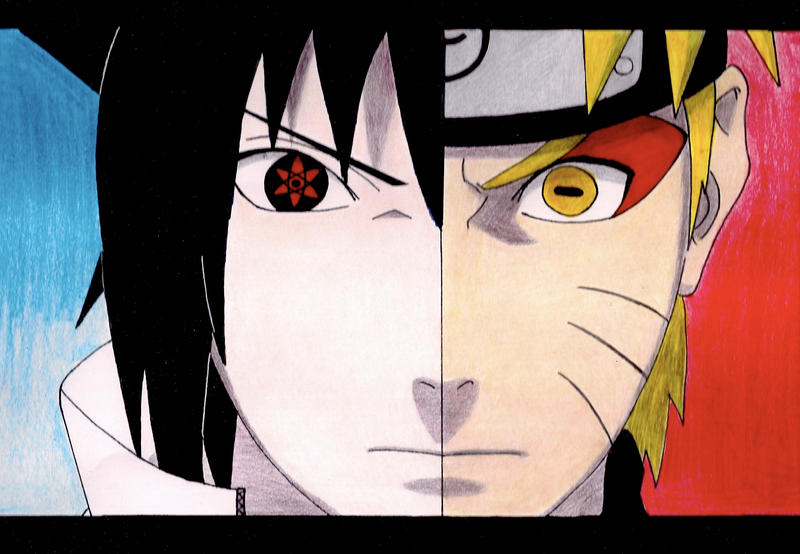 Naruto In Sage Mode And Sasuke By Samueldesigns On Deviantart