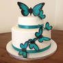Elegant butterfly cake