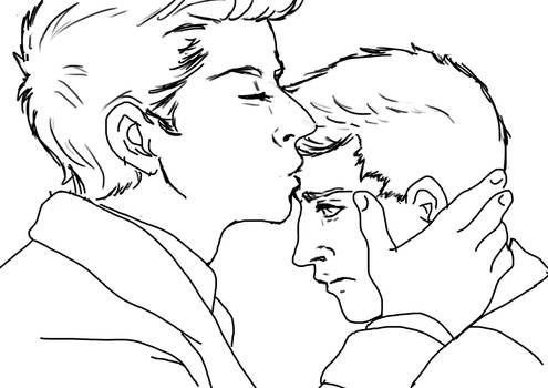 Destiel line art