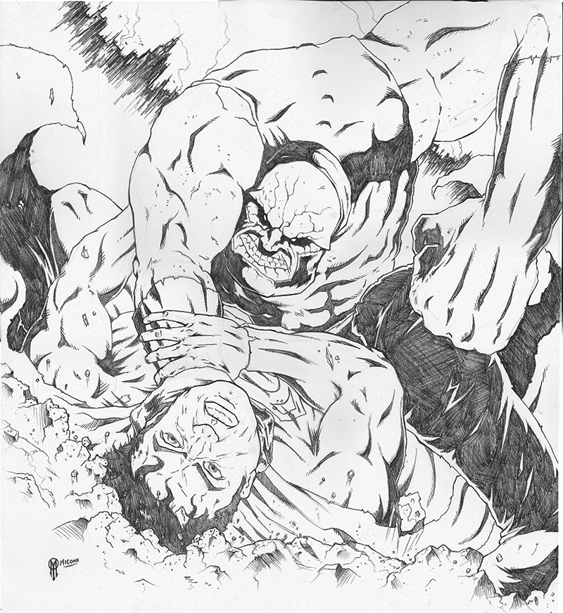 Superman vs. Darkseid Pencils