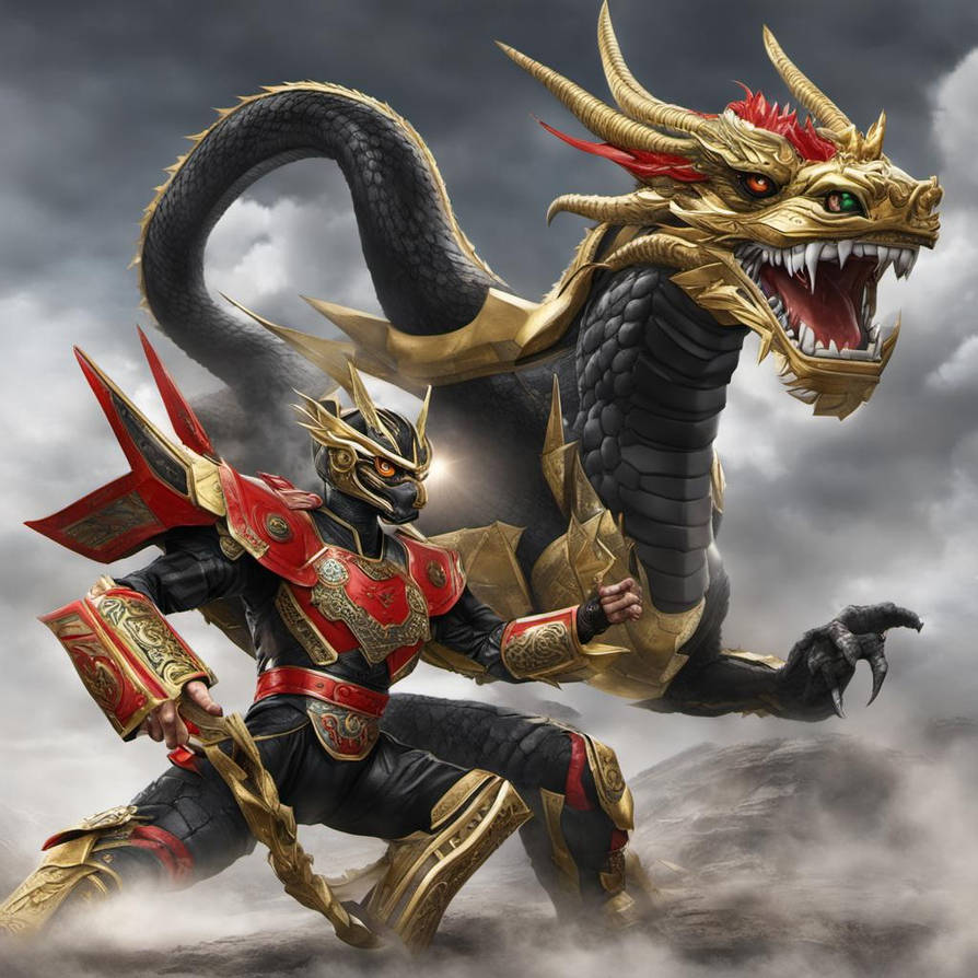 Chinese Dragon Zord And Black China Dragon Ranger by unkown1200 on ...