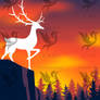 Sunset Stag iPhone Wallpaper 1440x2560